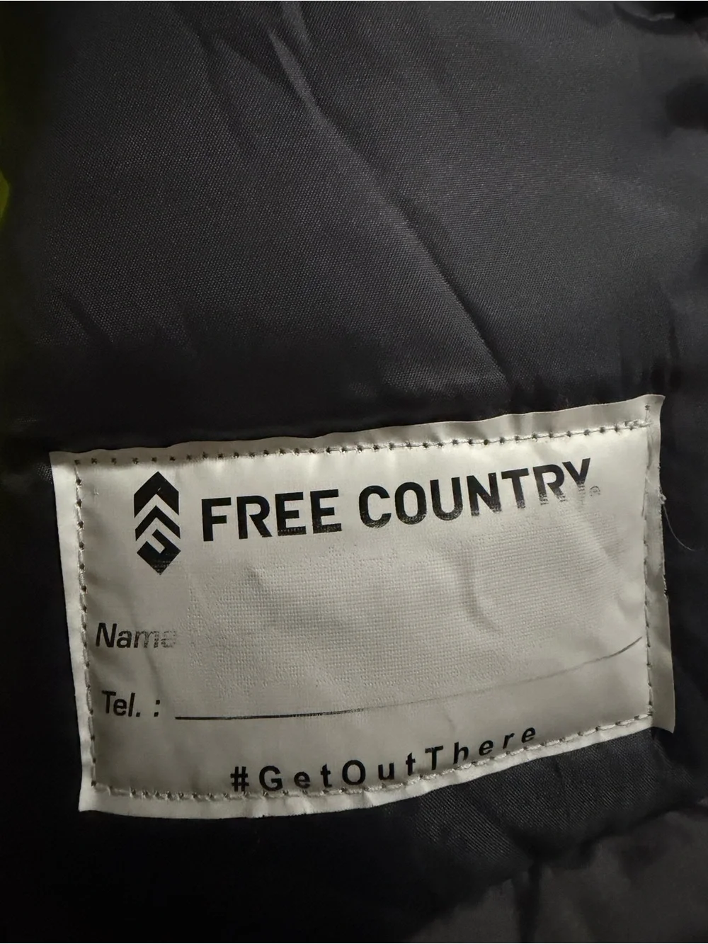 Free Country Gray Jacket with Neon Green Lining and Trim